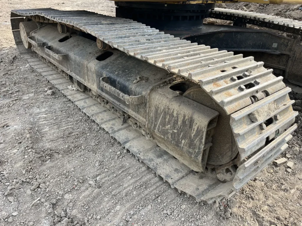 Used 2022 CAT 320GC excavator, left track frame and undercarriage